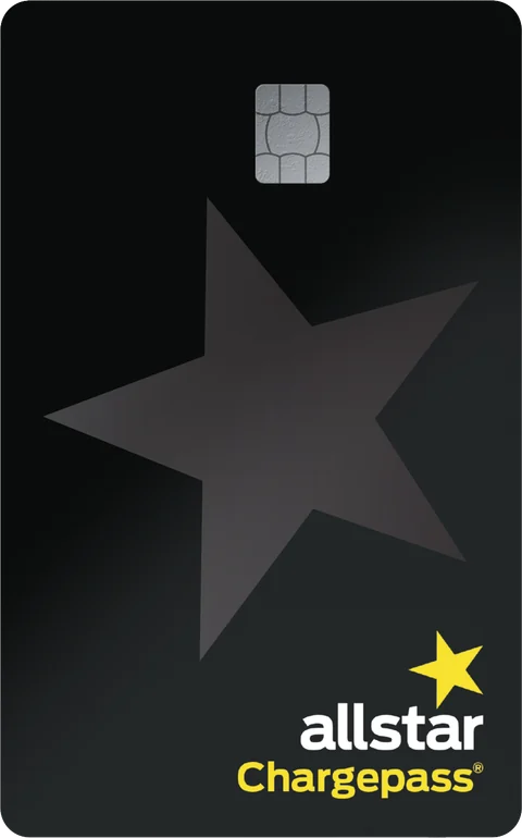 Black Allstar Chargepass EV charging card